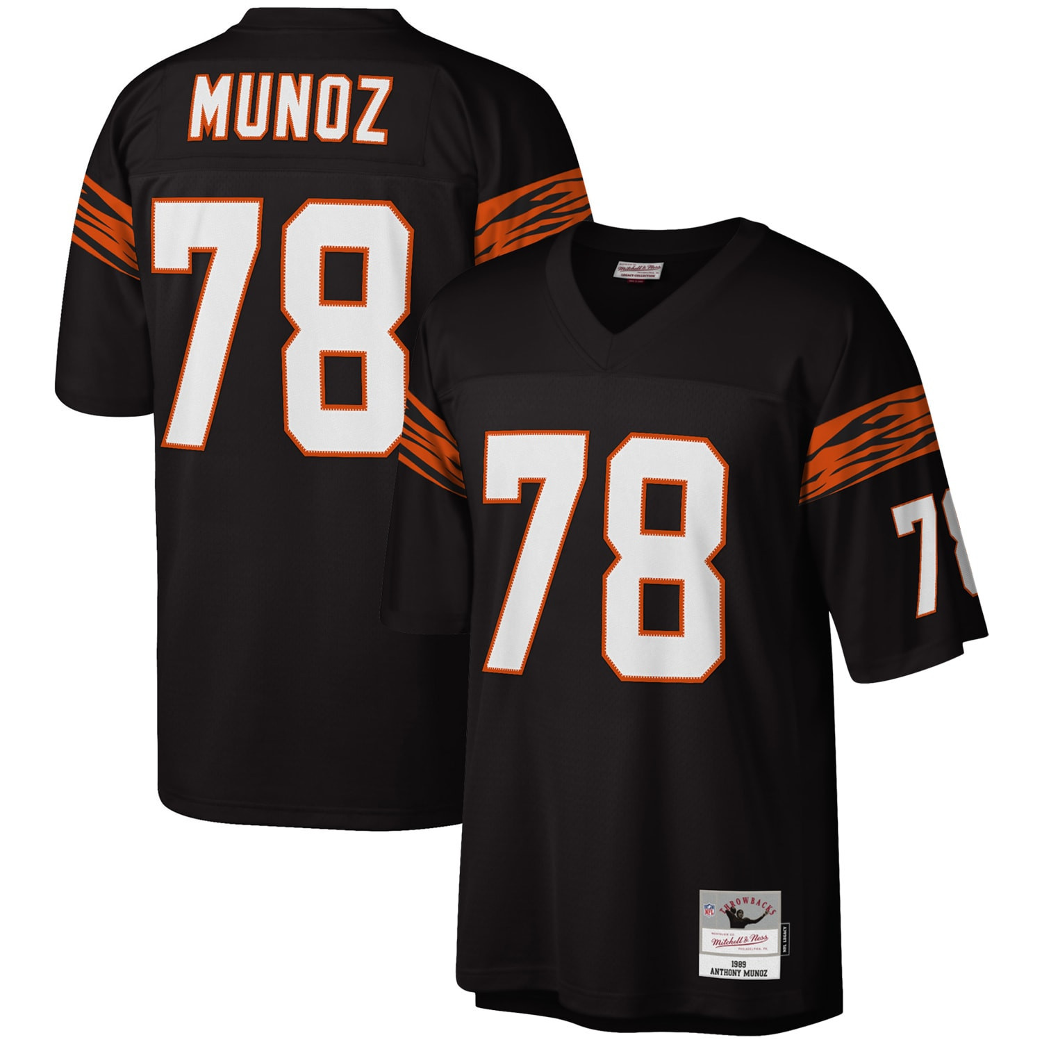 Anthony Munoz Cincinnati Bengals Mitchell & Ness Legacy Replica Jersey – Black NFL