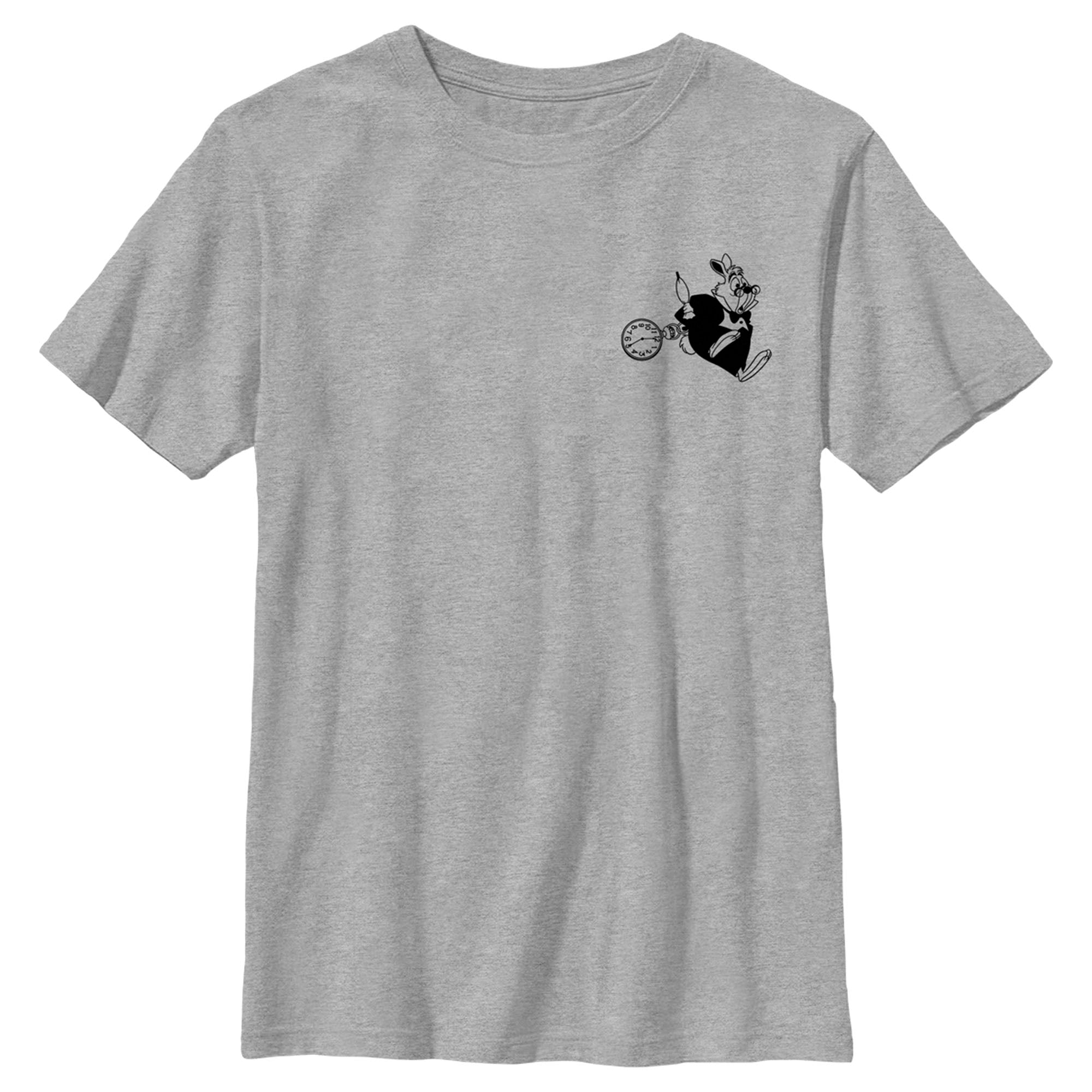 Boy’S Alice In Wonderland White Rabbit Pocket Sketch T-Shirt