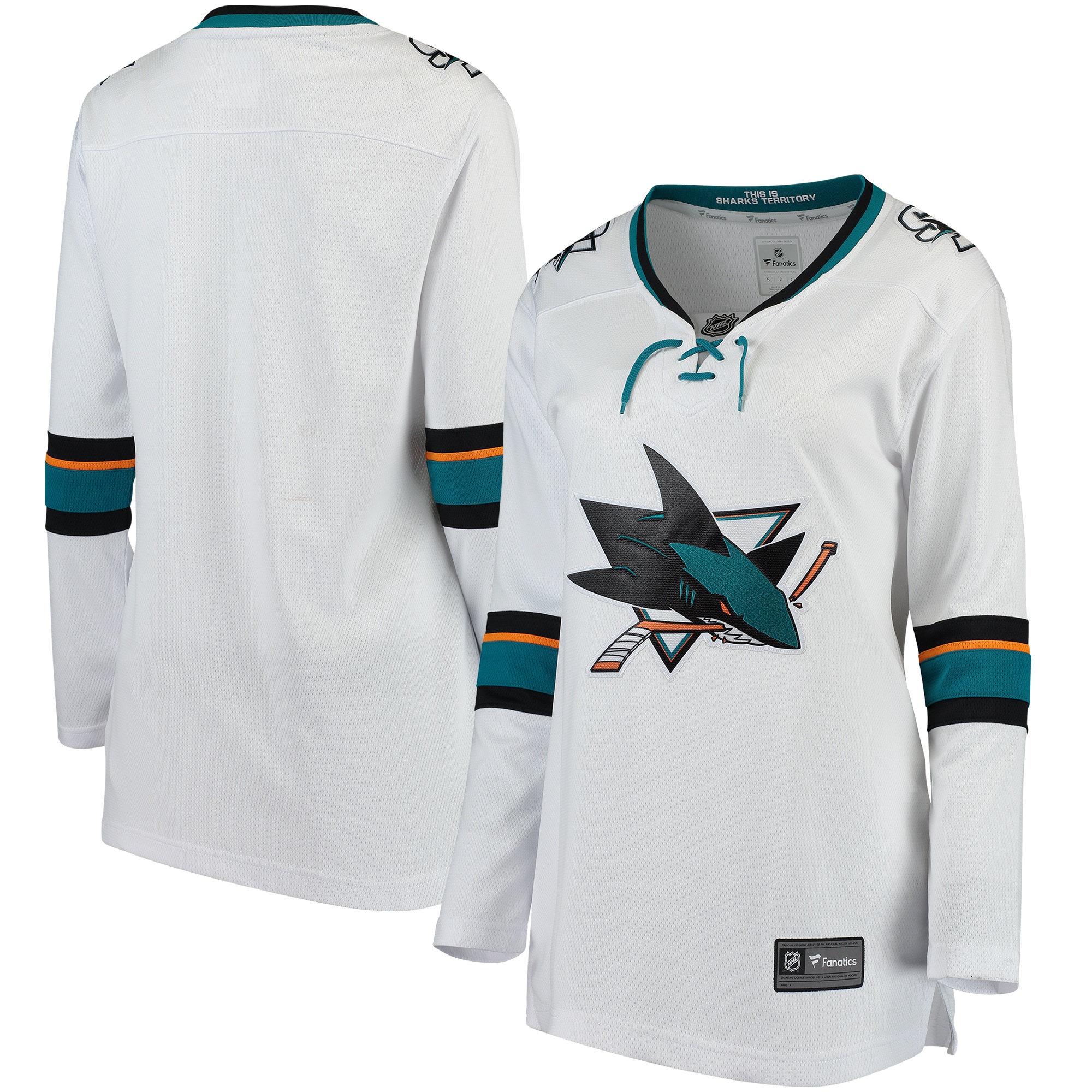 Women's San Jose Sharks White Away Breakaway Jersey