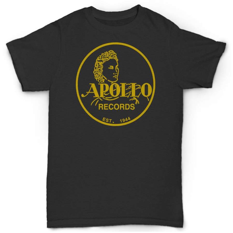 APOLLO RECORDS T SHIRT JAZZ SOUL VINYL LP 12″ RARE VINTAGE