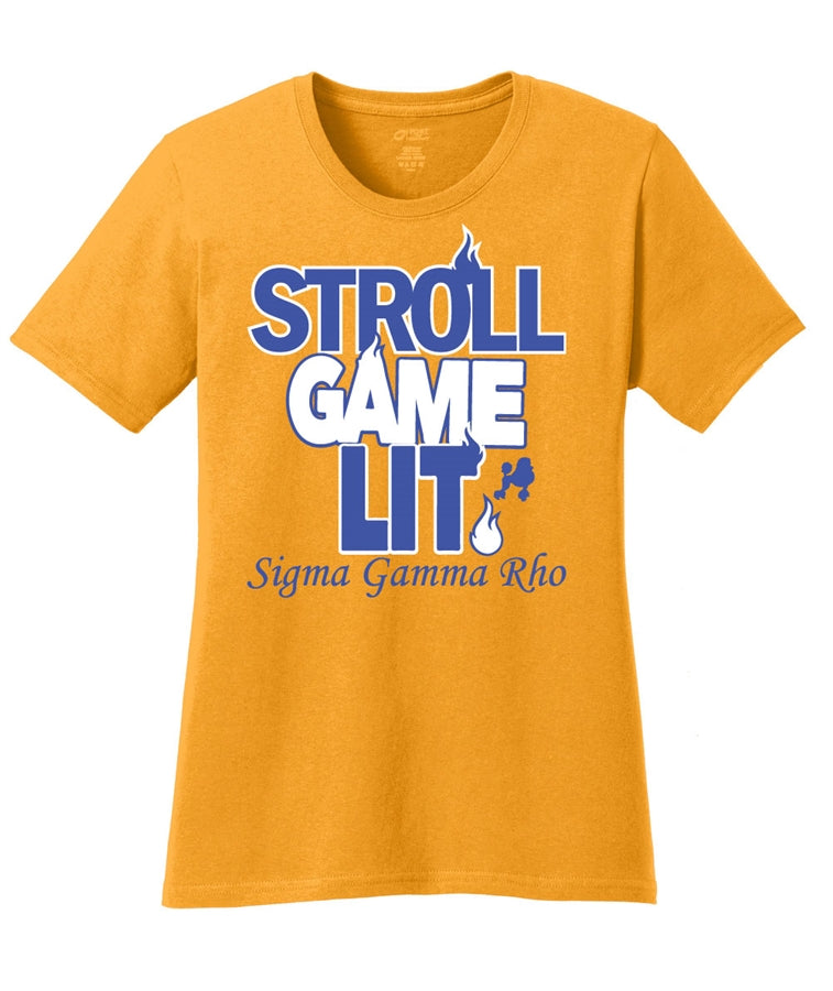 Sgrho Stroll Game Lit T-Shirt – Sigma Gamma Rho