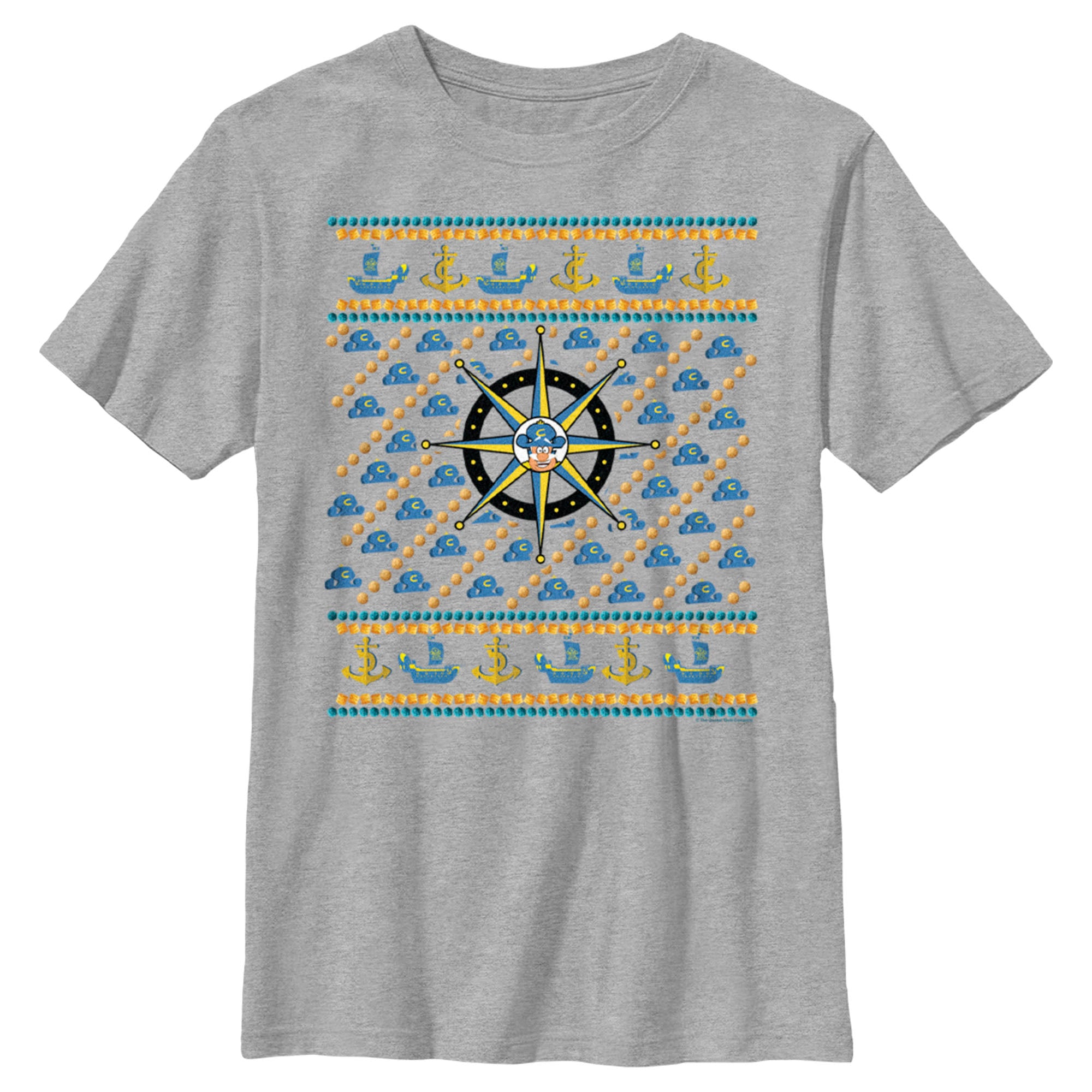 Boy’S Cap’N Crunch Blue And Gold Sweater Print T-Shirt