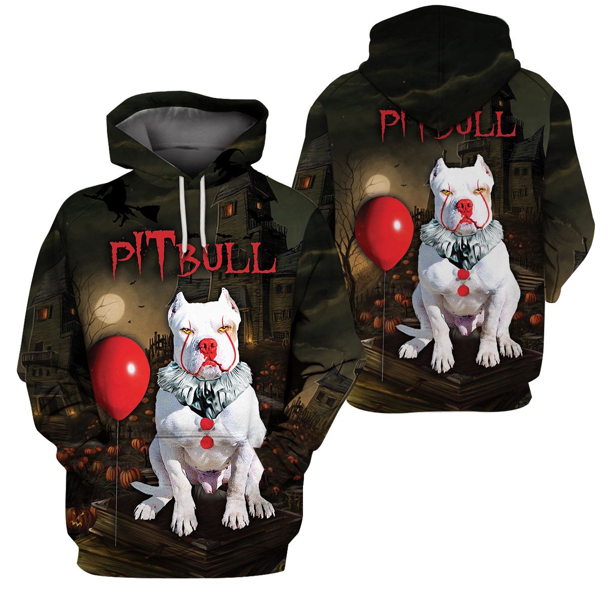 3D All-Over Printed Apparels ‘Halloween Pitbull’ (Hc-Hg94)