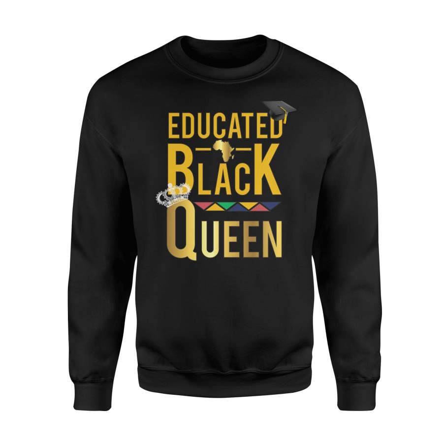 Educated Black Queen Crown Sweatshirt