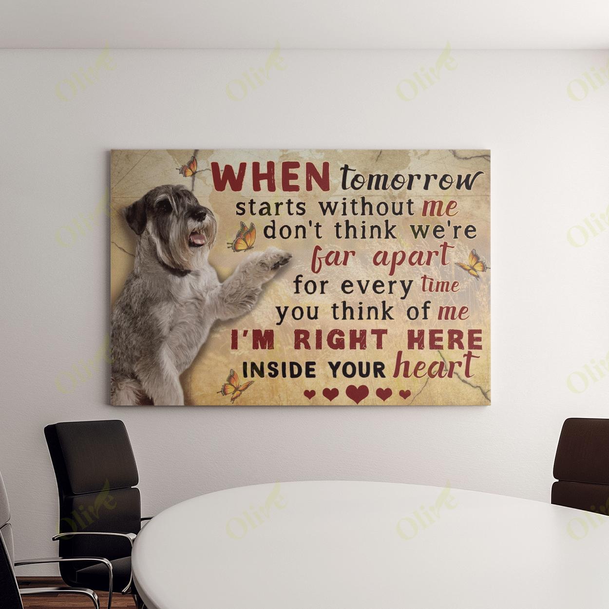 Schnauzer – Always In Your Heart Canvas And Poster | Wall Decor Visual Art