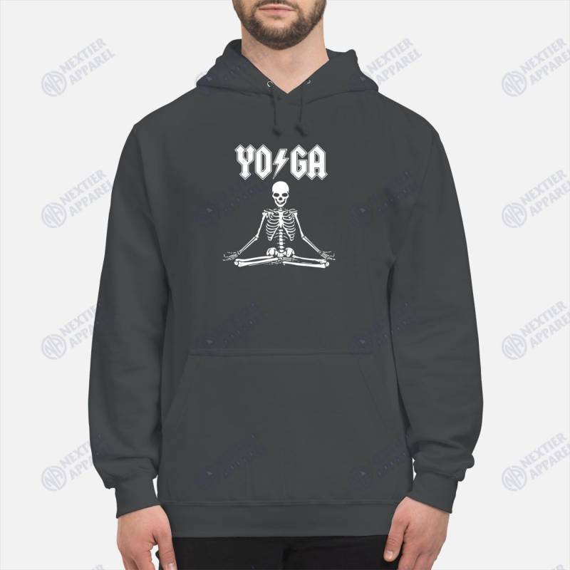 AC DC yoga skeleton shirt Unisex Hoodie