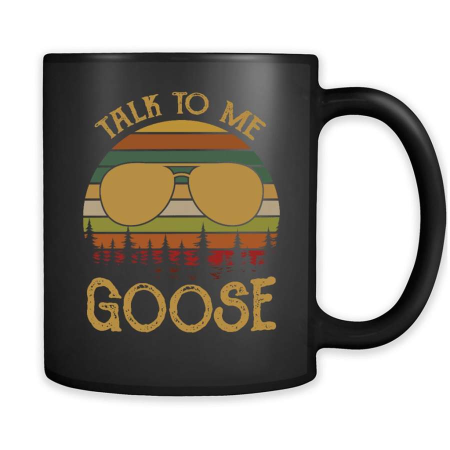 Talk To me Goose Classic Vintage Retro Design – Full-Wrap Coffee Black Mug