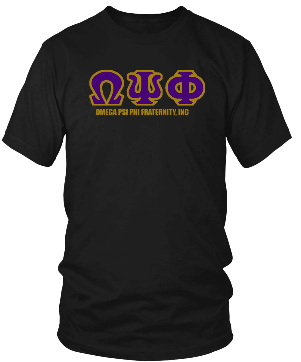 Omega Psi Phi Greek Text T-Shirt