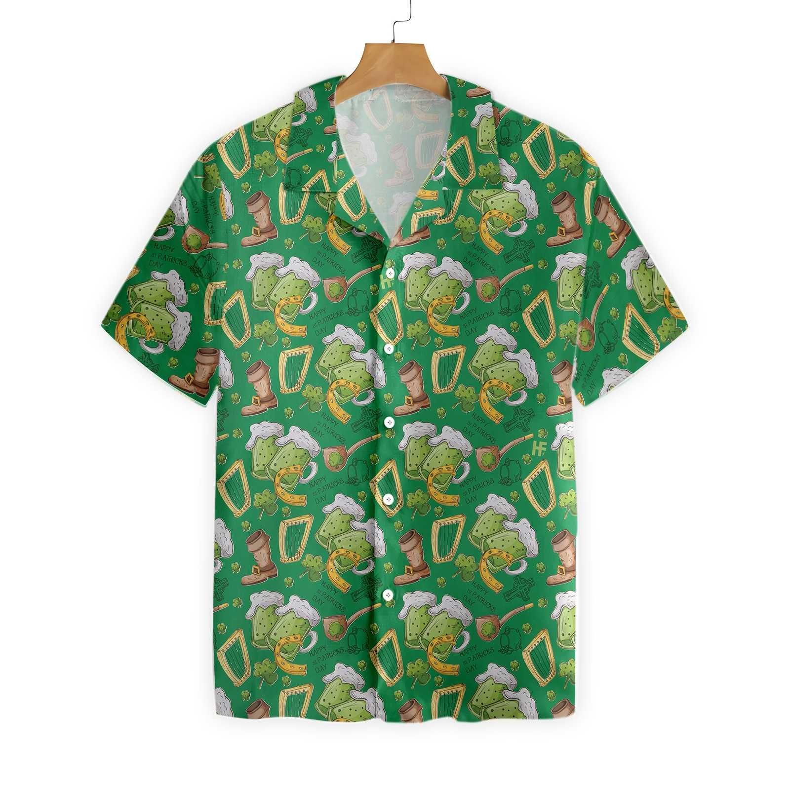 Happy Saint Day Ireland Proud Pattern 1 0701 Hawaii Shirt Ha100790