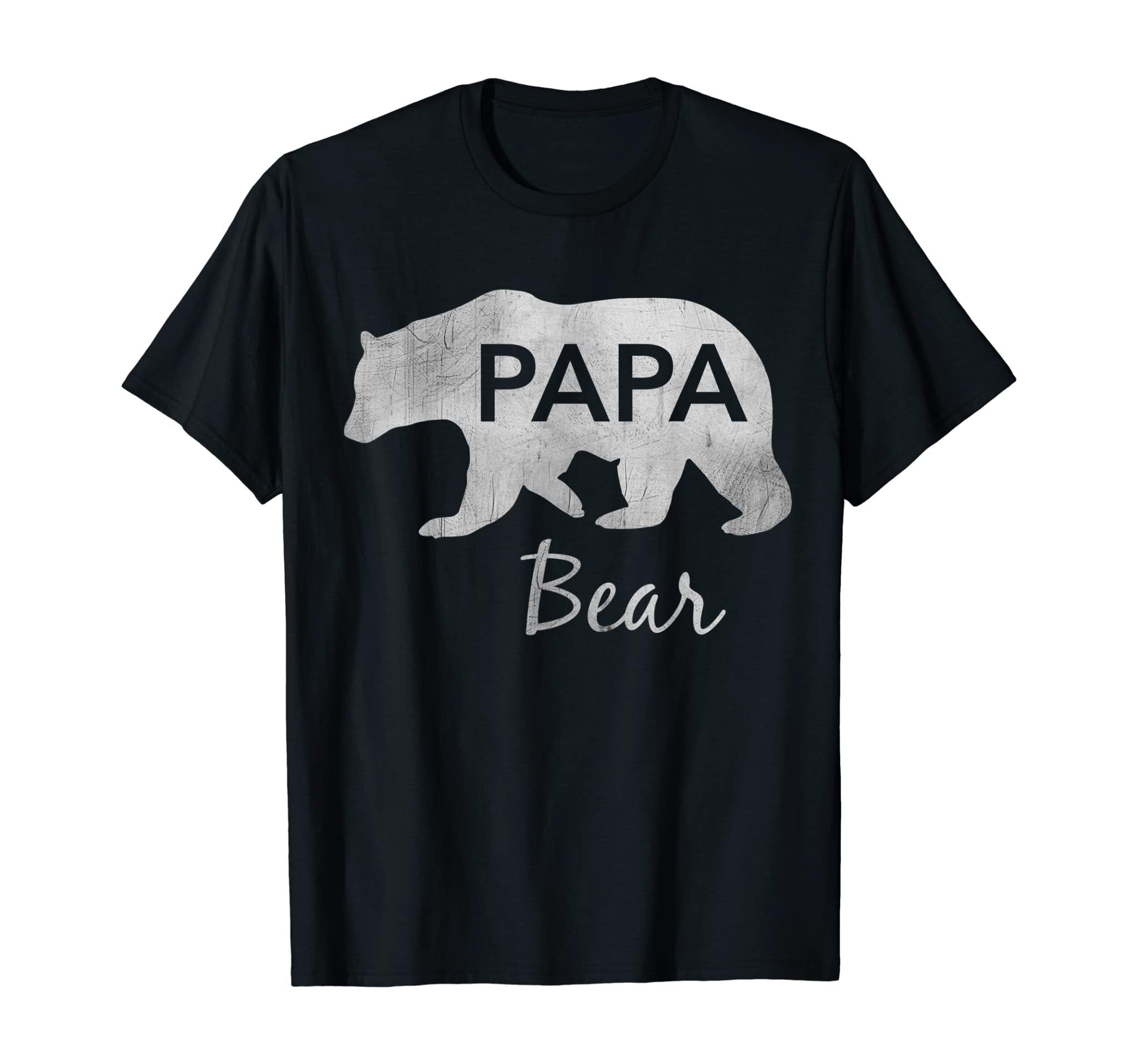 Mens Papa Bear Great Gift For Dad, Father, Grandpa T-Shirt