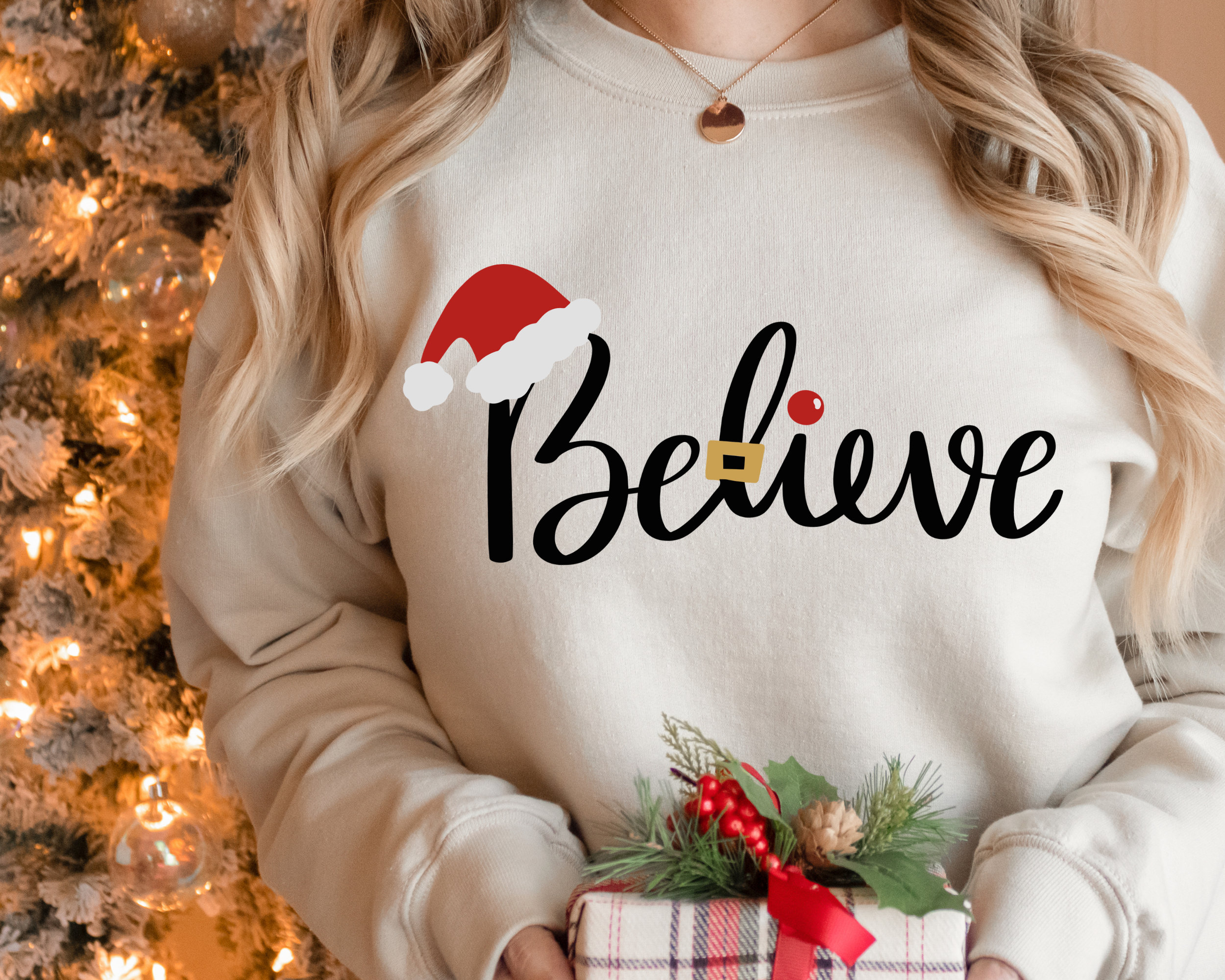 Believe Christmas Sweatshirt, Christmas Sweater, Christmas Party Sweatshirt, Christmas Eve Sweatshirt,Christmas Family Sweatshirt,Xmas Hodie