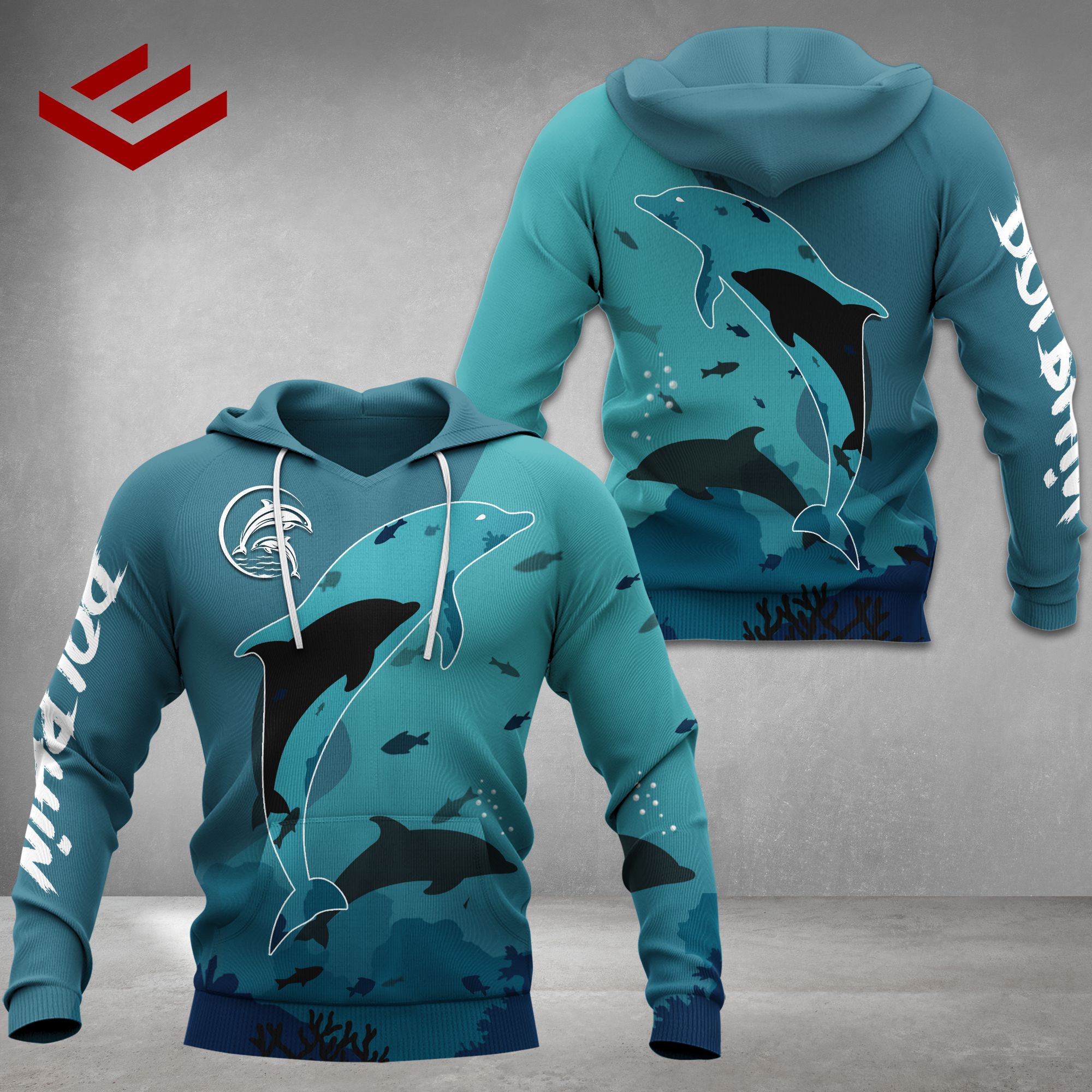 Dm1 Dolphin 3D Printed Hoodie Zvga