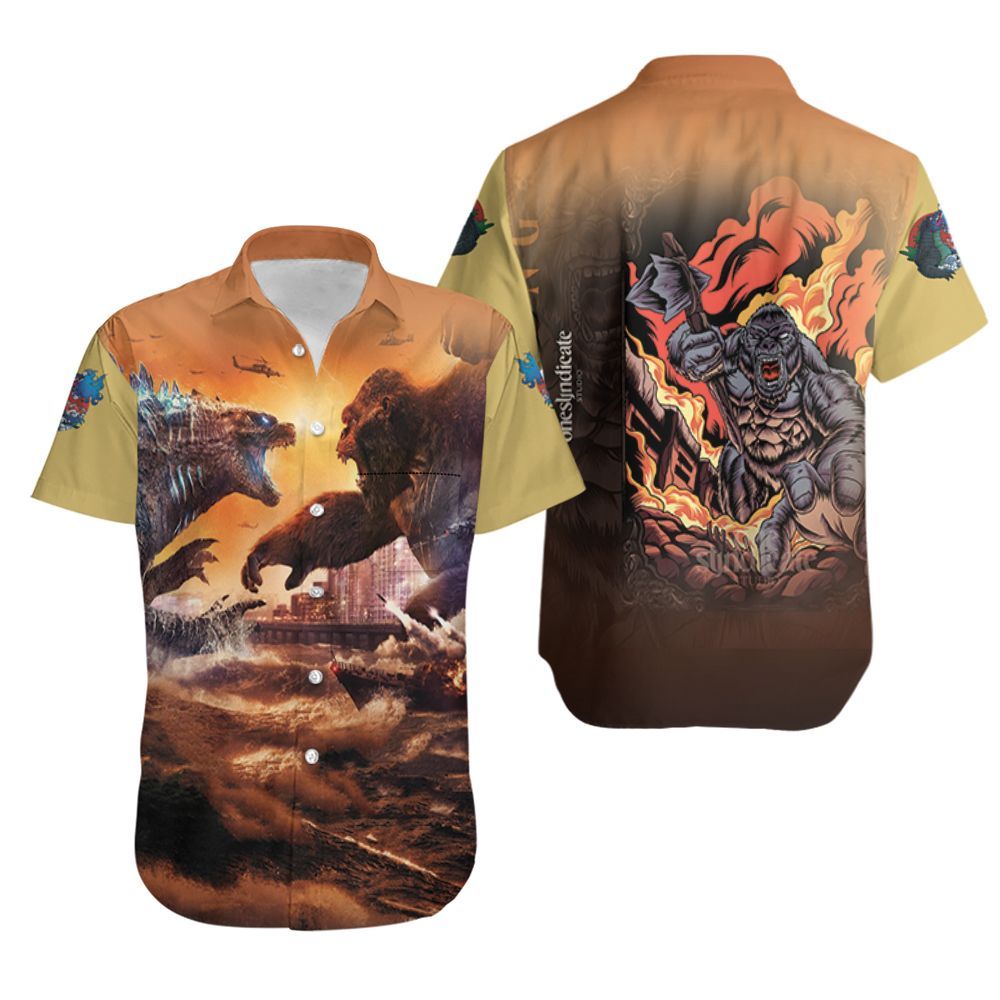 Godzilla Vs Kong Battle For Looking The King Hawaii Shirt Ha69585