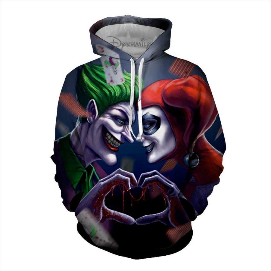 Evil Harley Quinn 3D Hoodie & JOKER