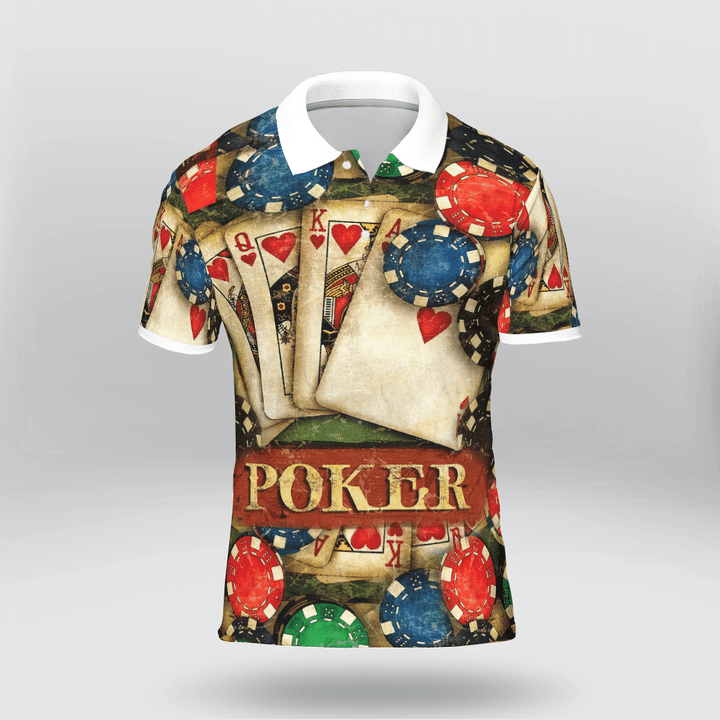 Vintage Poker Polo Shirt #KV