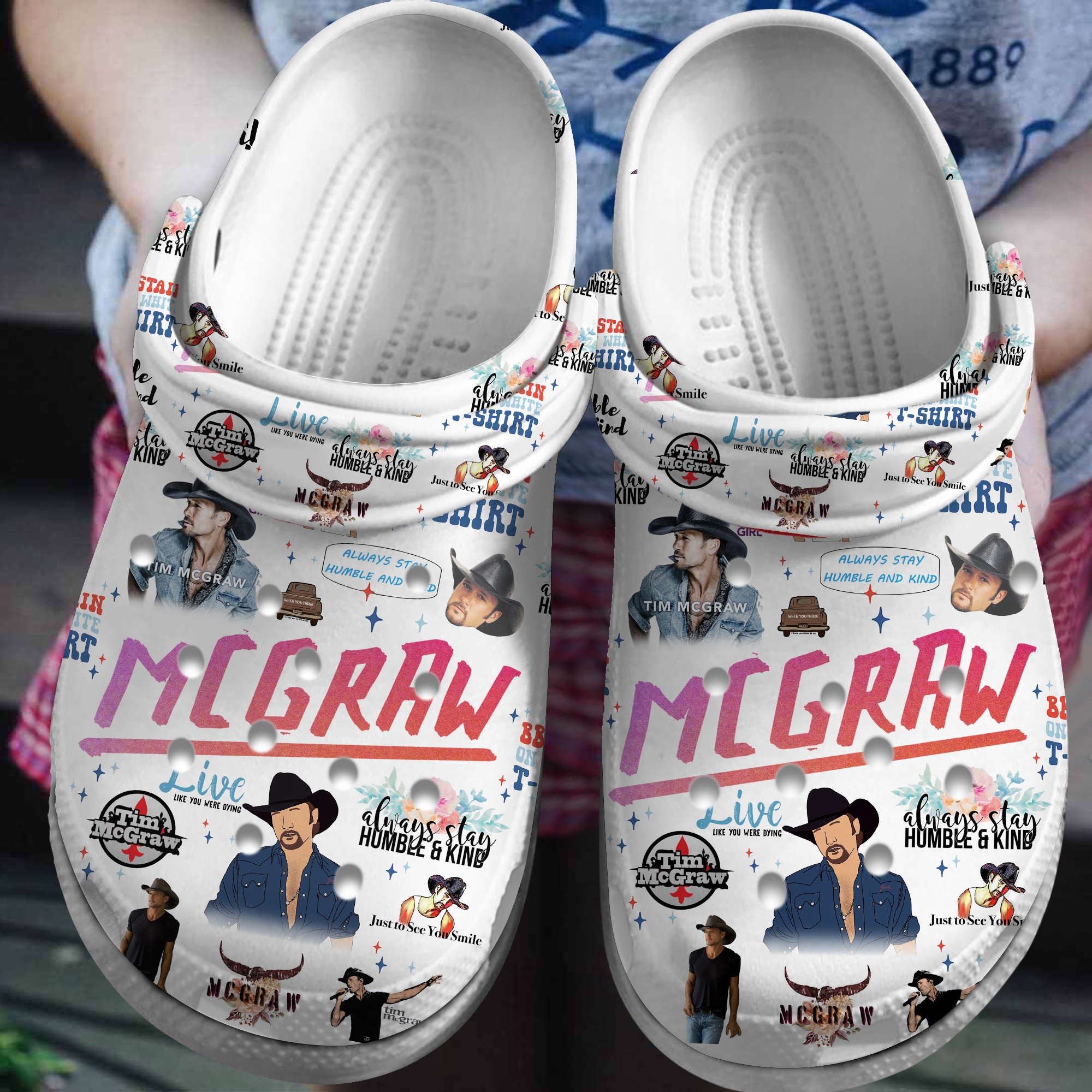 Premium Tim McGraw Music Crocs Crocband Clogs Shoes Comfortable For Men Women and Kids