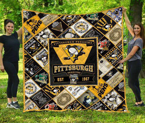 Pittsburgh Penguins Quilt Blanket Lc3