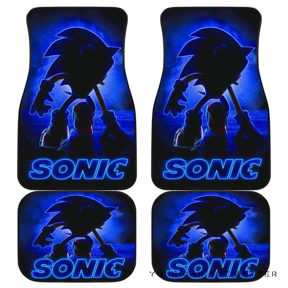 Sonic Car Floor Mats Sonic The Hedgehog Movie H040220 192211 Personalized Car Seat Floor Mat Custom Print v8769