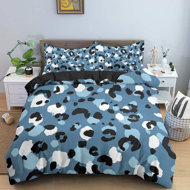 3D Bedding Sets Cover And Pillowcase Kids Home Textiles Digital Leopard Printing Duvet Covers