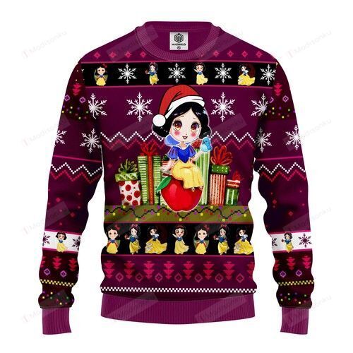 Snow White Christmas Ugly Christmas Sweater, All Over Print Sweatshirt