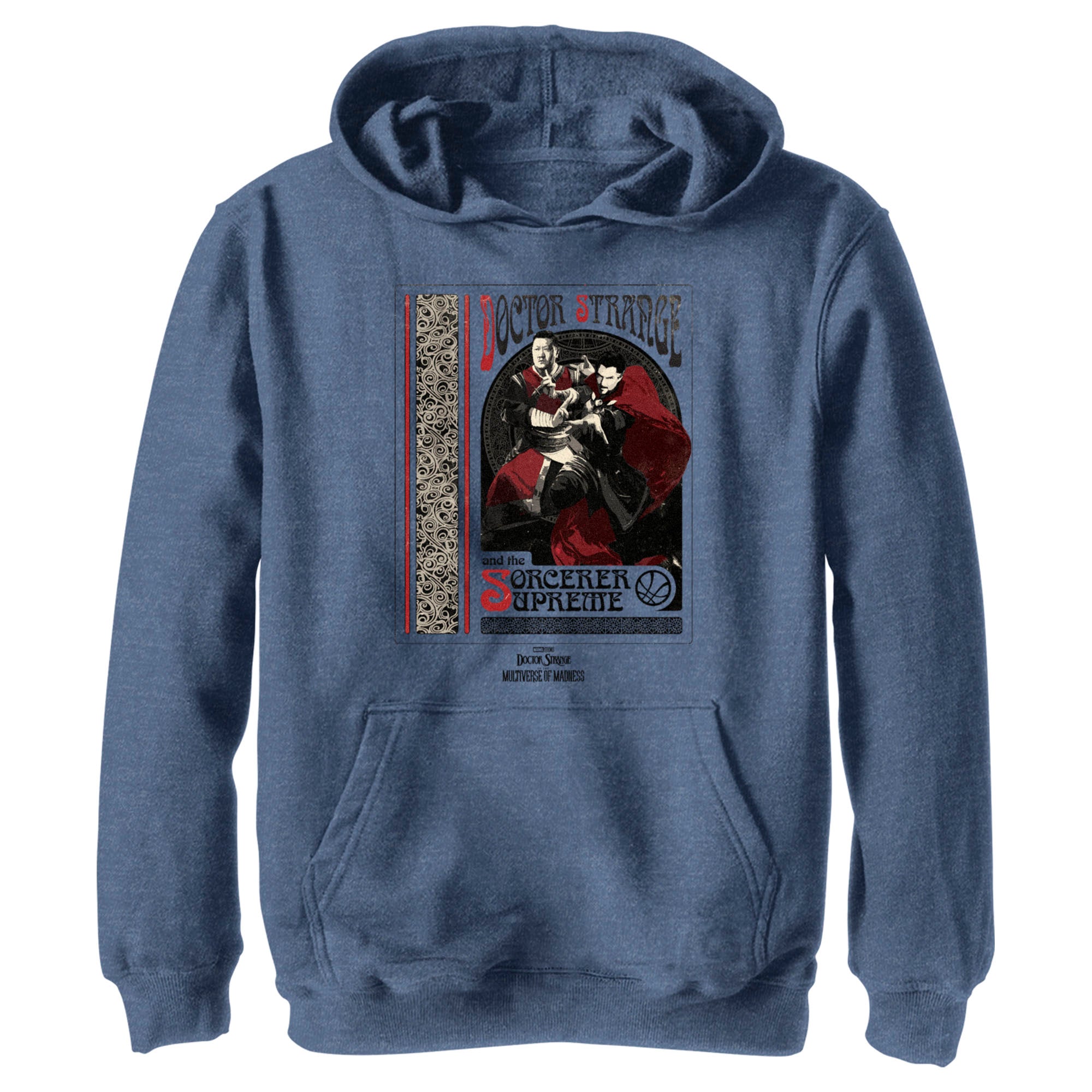 Boy’S Marvel Doctor Strange In The Multiverse Of Madness Strange And Wong Poster Pull Over Hoodie