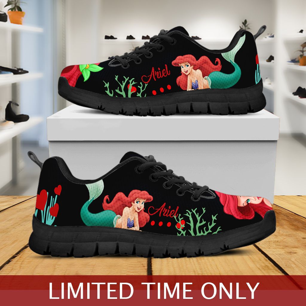 Character Ariel The Little Mermaid Name Sneakers Shoes