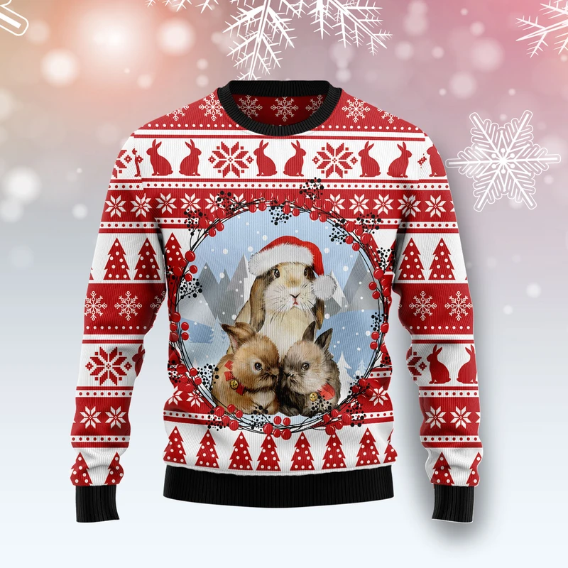 Christmas Bunny Ugly Christmas Sweater | For Men & Women | Adult | Us1485