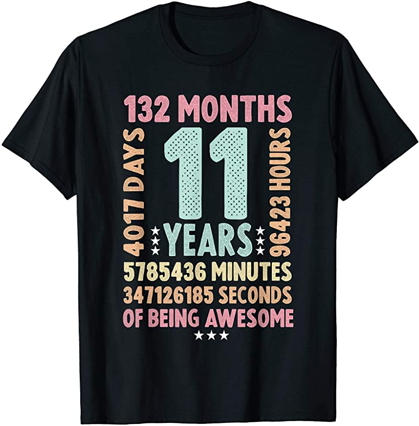 11th Birthday 11 Years Old Vintage Retro – 11 yr old T-Shirt