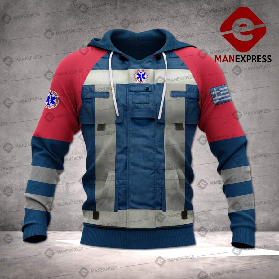 ARMOR LMT CUSTOMIZED GREEK EMS – PARAMEDIC GREECE 3D HOODIE VLIN