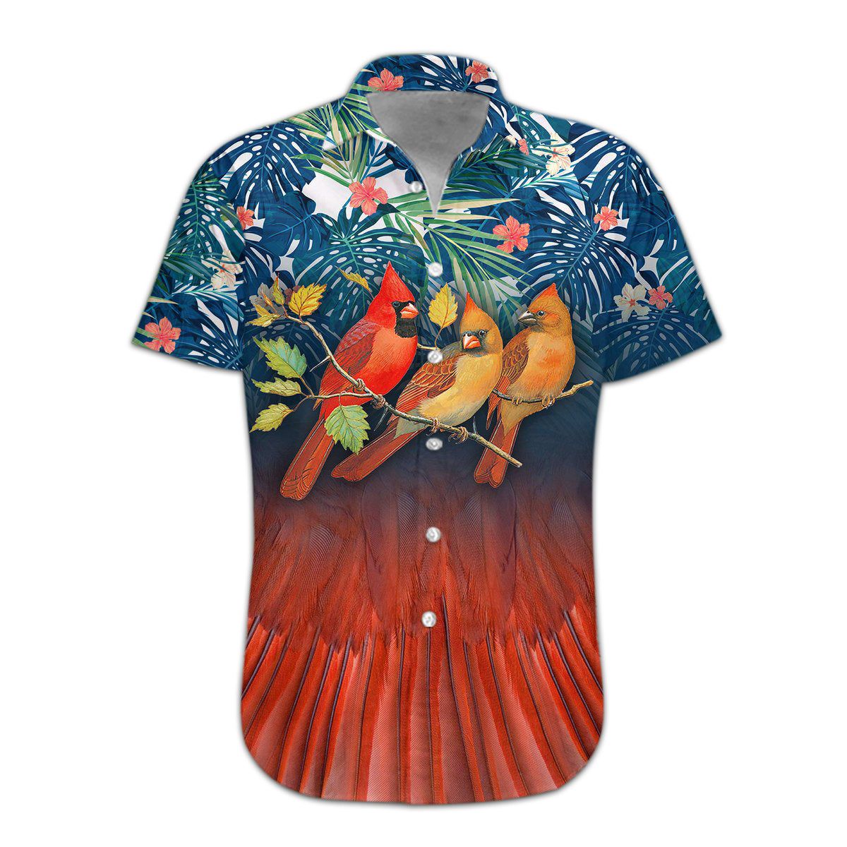 Gearhumans Cardinal Bird Hawaiian Shirt Ha63710