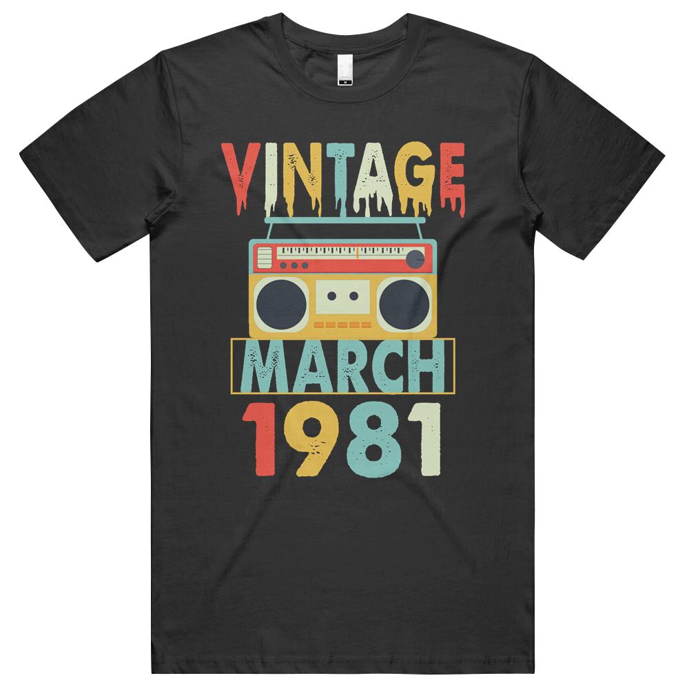 Birthday Vintage March 1981 T Shirts