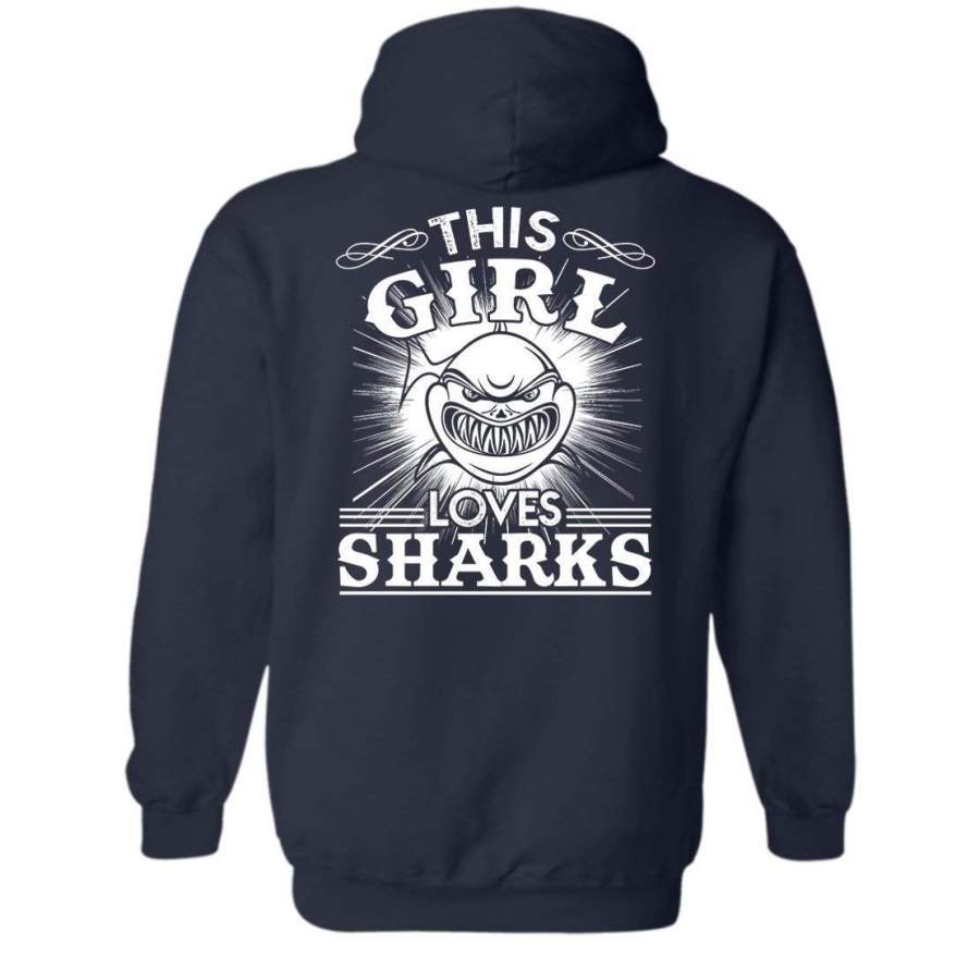 This Girl Loves Sharks Men’s Slim Hoodie