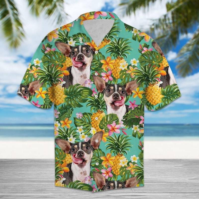 Artsyhomes Tropical Pineapple Rat Terrier Hawaiian Ha4721