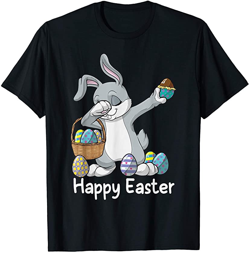 Dabbing Rabbit Easter Day Eggs For Dab Boys Girls Kid Bunny T-Shirt