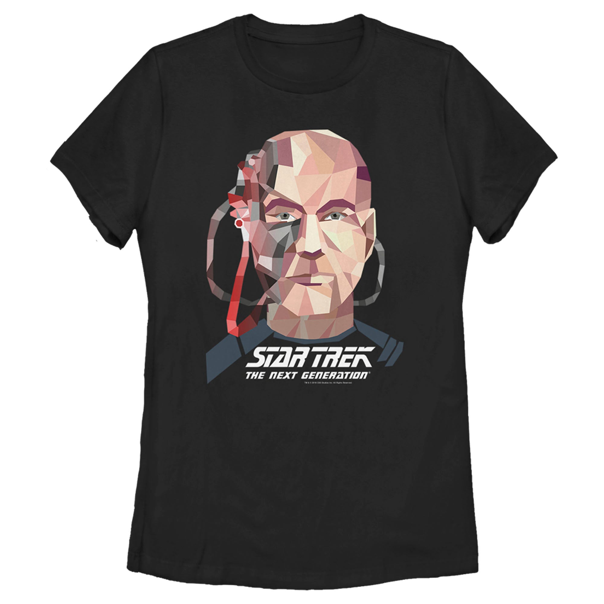 Women’S Star Trek: The Next Generation Geometric Captain Jean Luc Picard Borg T-Shirt