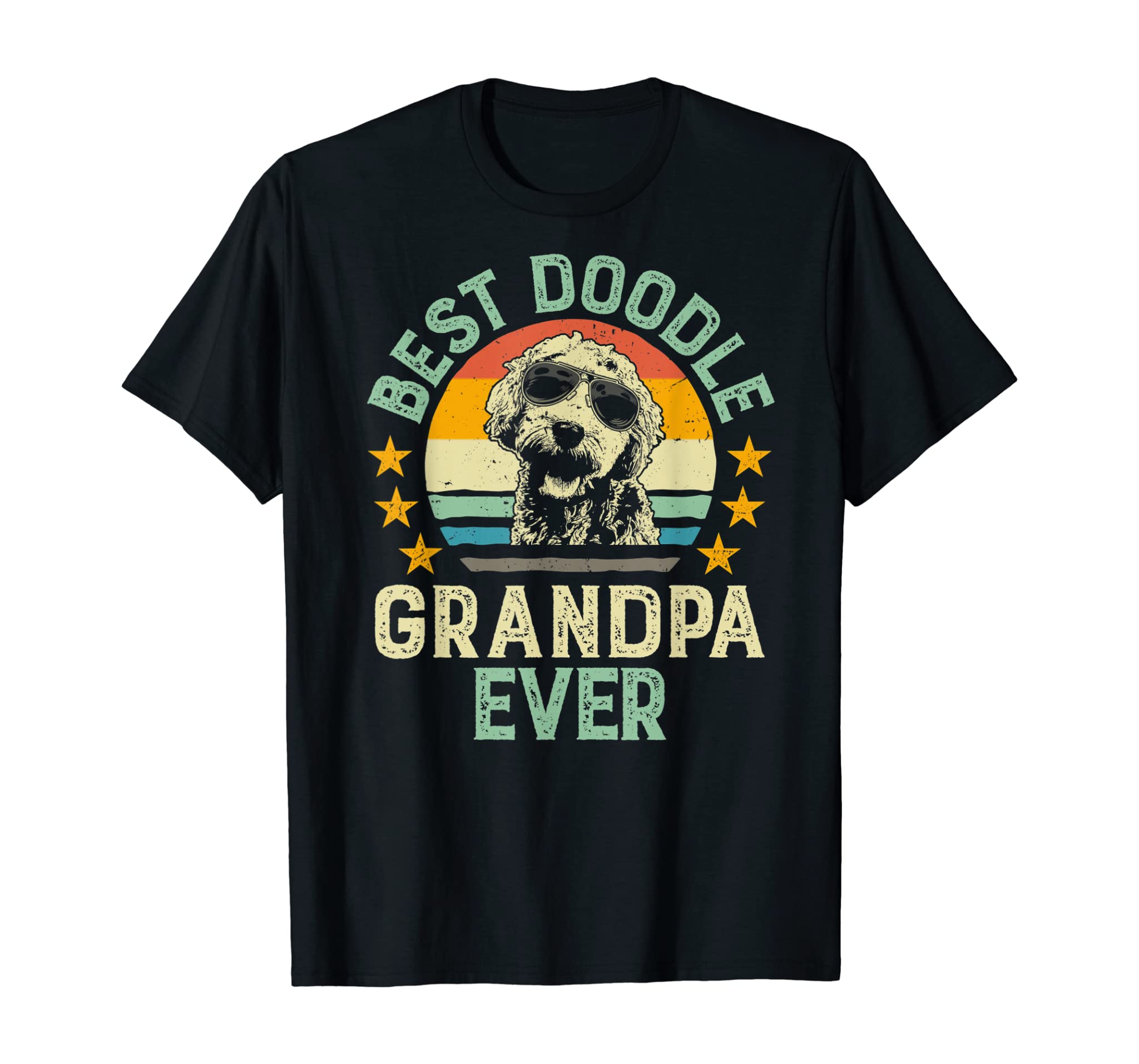 Mens Best Doodle Grandpa Ever Tshirt Goldendoodle Grandpa Gift T-Shirt