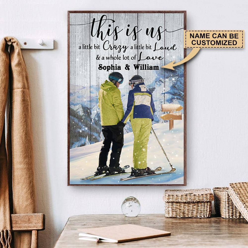 Aeticon Gifts Personalized Skiing This Is Us Canvas Mom Dad Gift Home Decor