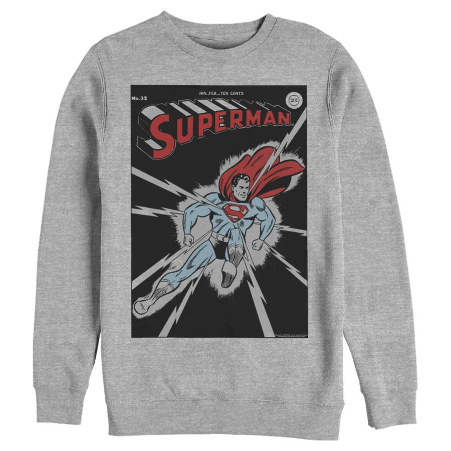 Superman Men’s No.32 Comic Cover  Sweatshirt