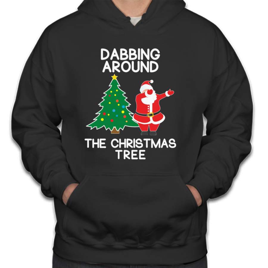 Dabbing Around the Christmas Tree – t-shirt Hoodie