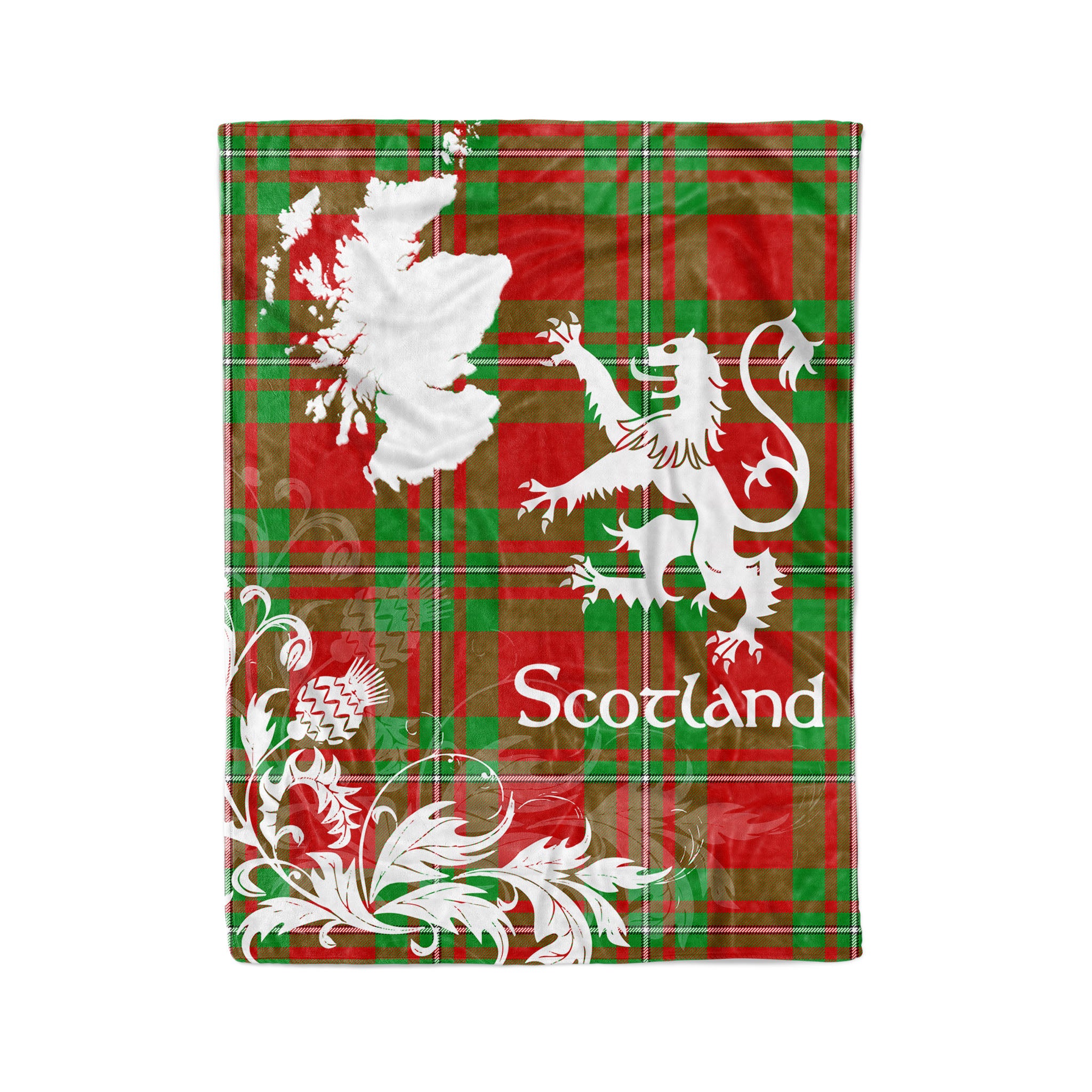 Tartan Plaid Fleece Blanket Tartan Blanket Thistle And Lion Scottish Clan Peter Plaid Blanket