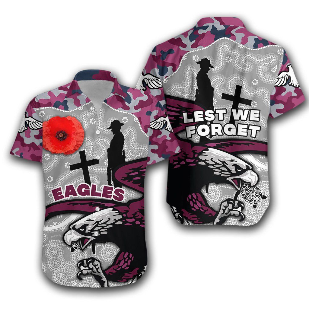 Sea Eagles Hawaii Shirt Anzac Day Aboriginal Style Ha28203