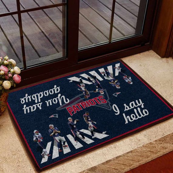 New England Patriots Vintage Design Classic Custom Name Entrance Doormat Rug