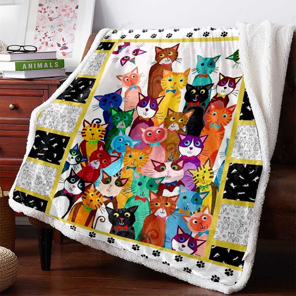 Cat – For Cat Lovers 3D Custom Personalized Premium Fleece Blanket