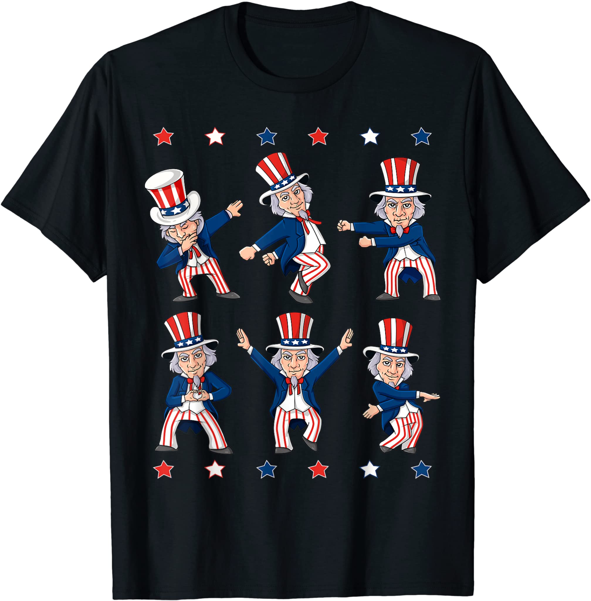 4th Of July Dancing Uncle Sam Boys Kids USA Patriotic T-Shirt