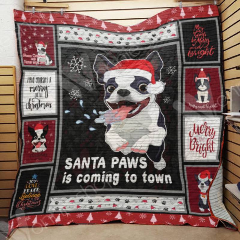 Boston Terrier Dog Christmas Blanket AU1901 95O43