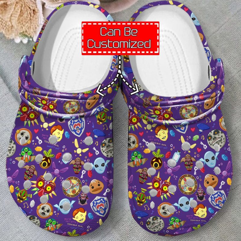 Colorful – Majora Mask Pattern Clog Shoes For Men And Women