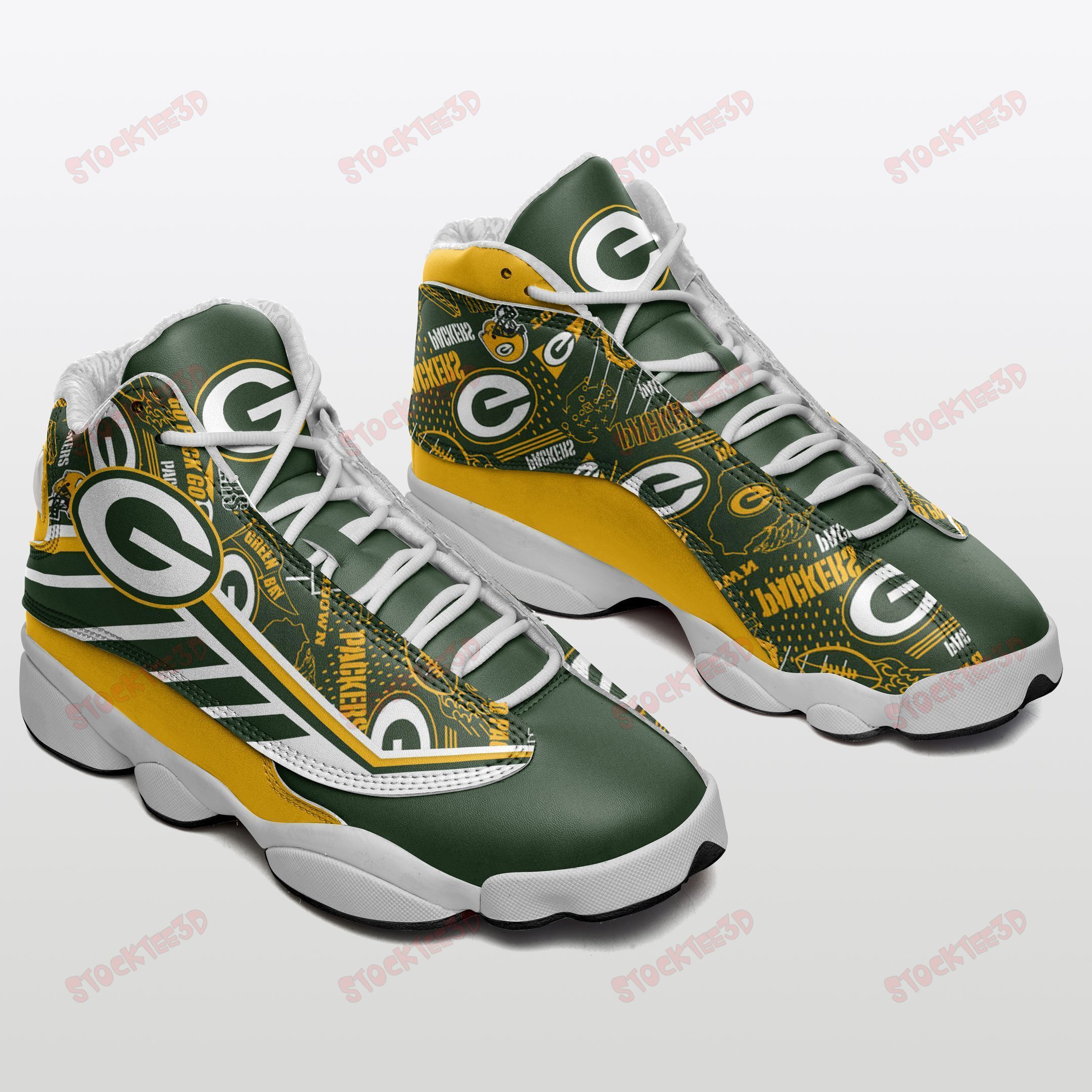 Green Bay Packers Air Jd13 Sneakers 635