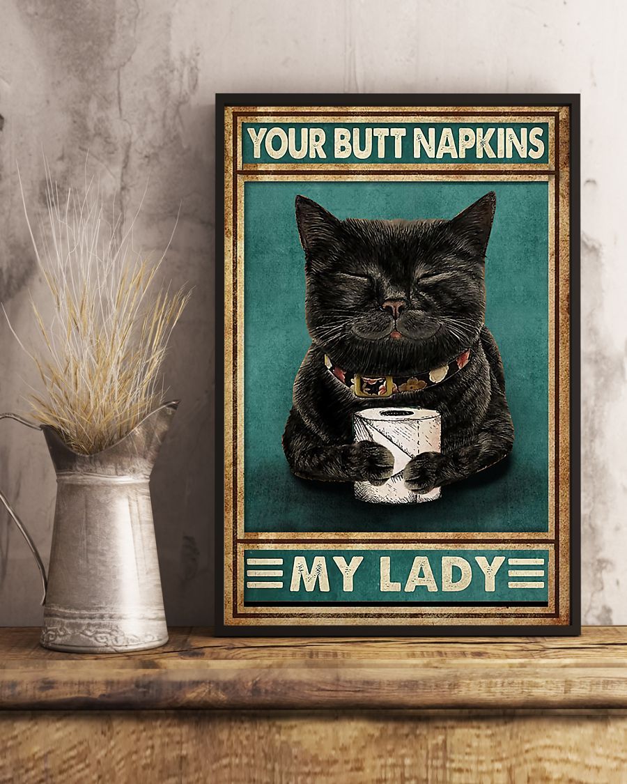 Black Cat – Your Butt Napkins My Lady Poster And Canvas, Wall Decor ...