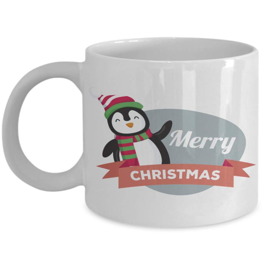 Merry Christmas Cute Penguin Mug