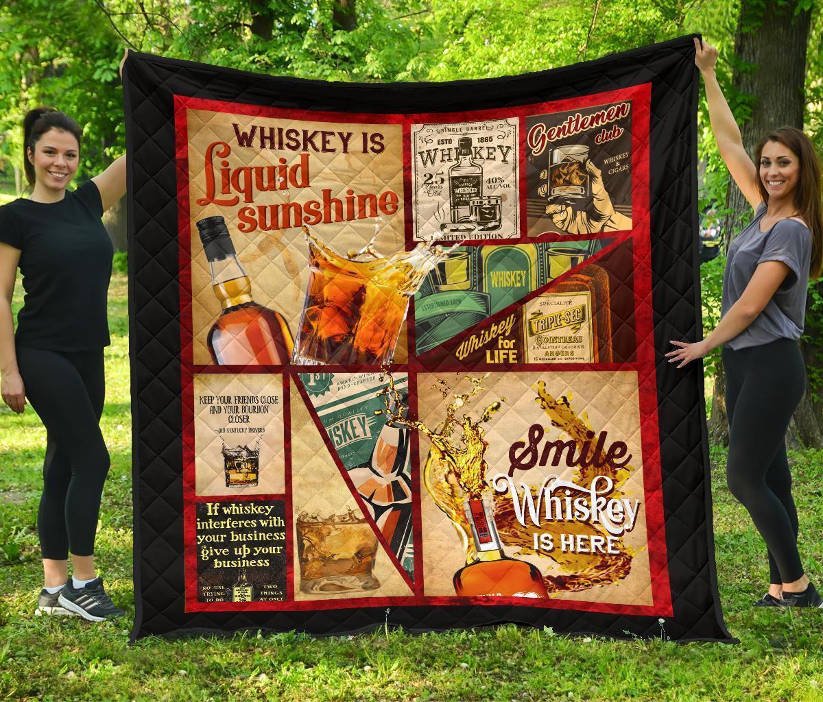 Whiskey Definition Quilt Blanket Funny Gift Idea For Whisky Lover